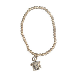 .925 silver Silpada Prayer Box Stretch Beaded Bracelet